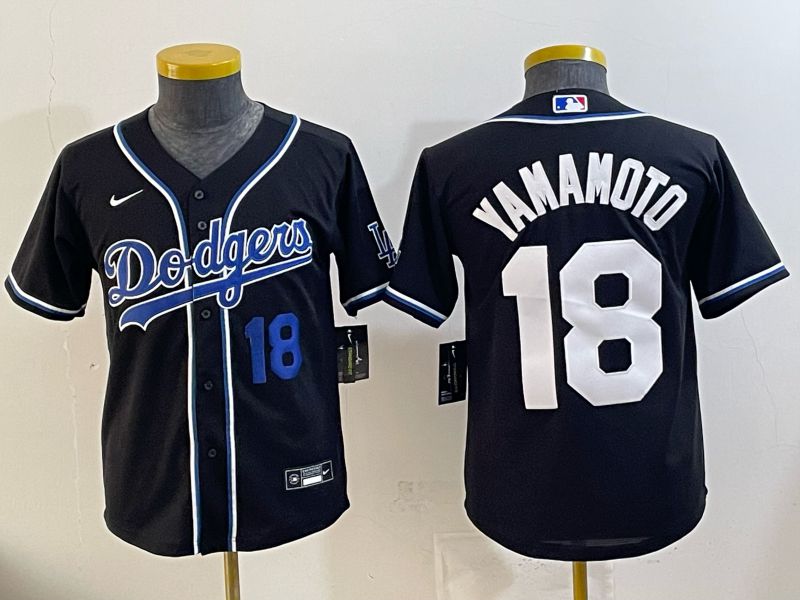 Women Nike 2026 Los Angeles Dodgers #18 Yamamoto Black Game MLB Jersey 088